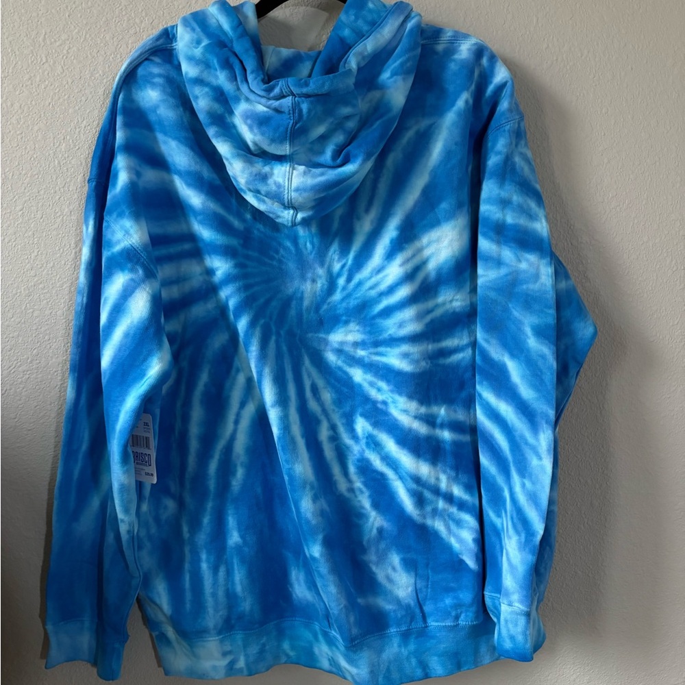 Brisco Brands Blue Tie-Dye Hoodie-XXL - Picture 3 of 4